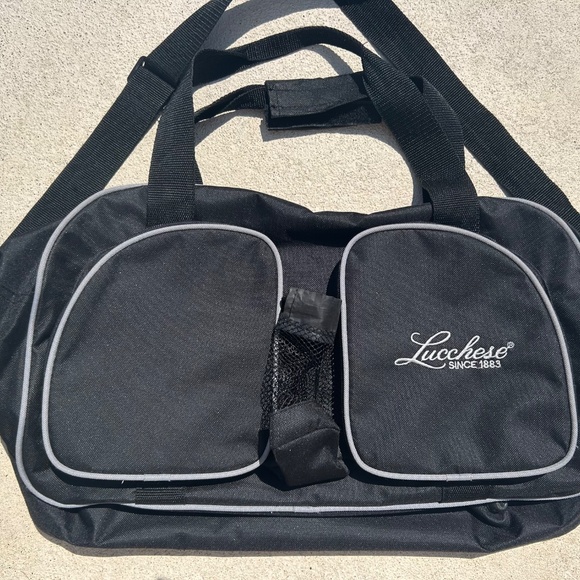 Lucchese Small Black Travel or Overnight Duffle Bag - Picture 3 of 6